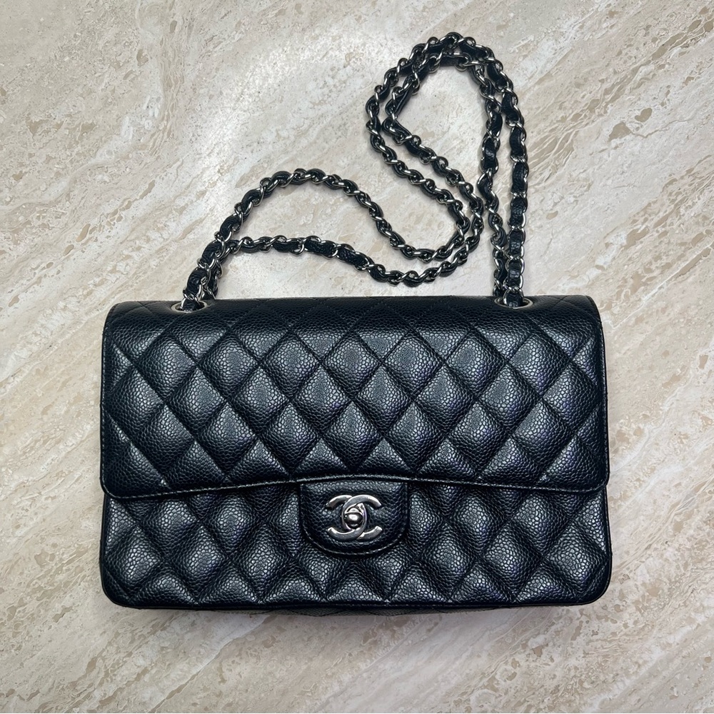 Chanel Classic Double Flap In Black Caviar SHW (2005-2006)